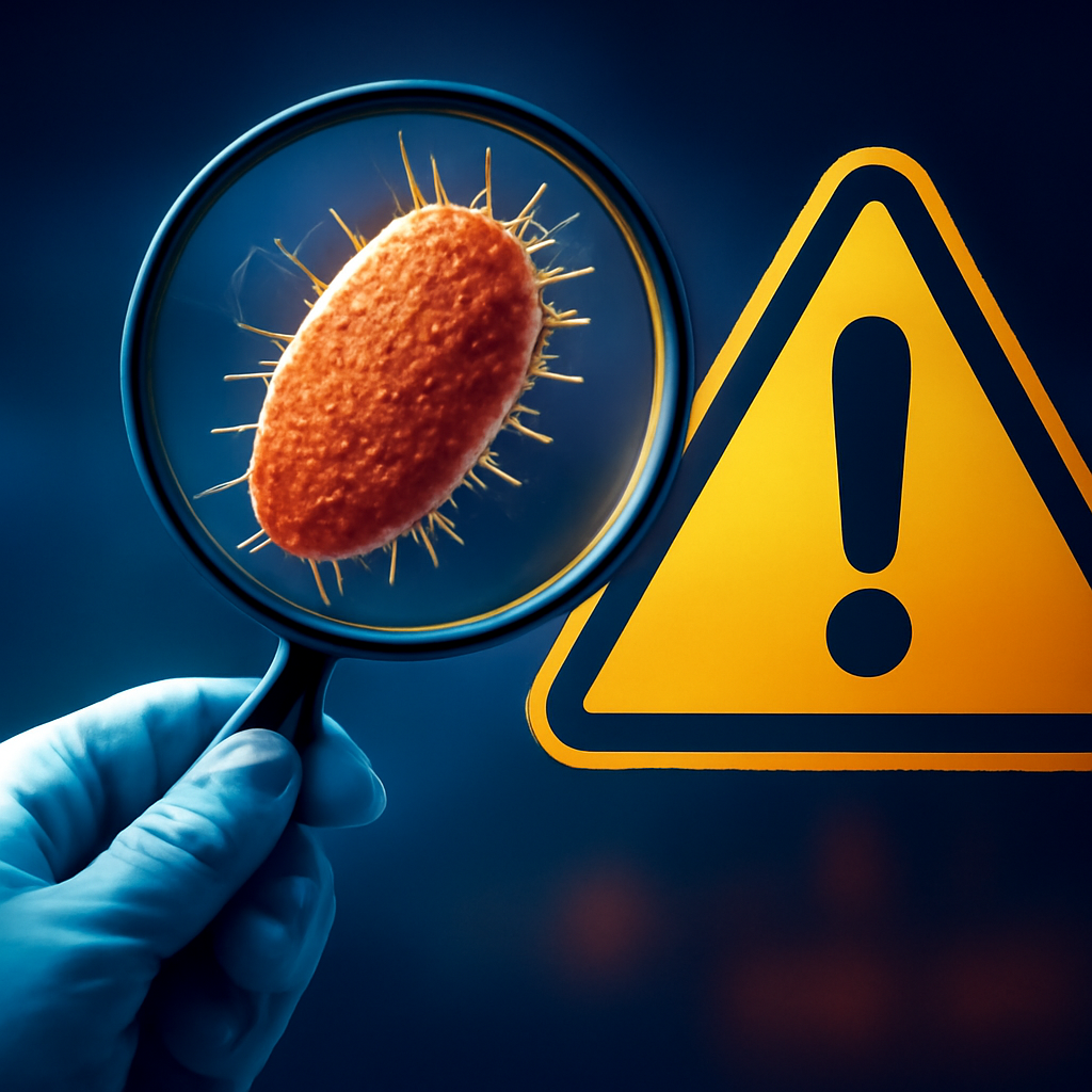 AI-generated editorial illustration for: Cyclospora and salmonella outbreaks raise concerns about U.S. food safety