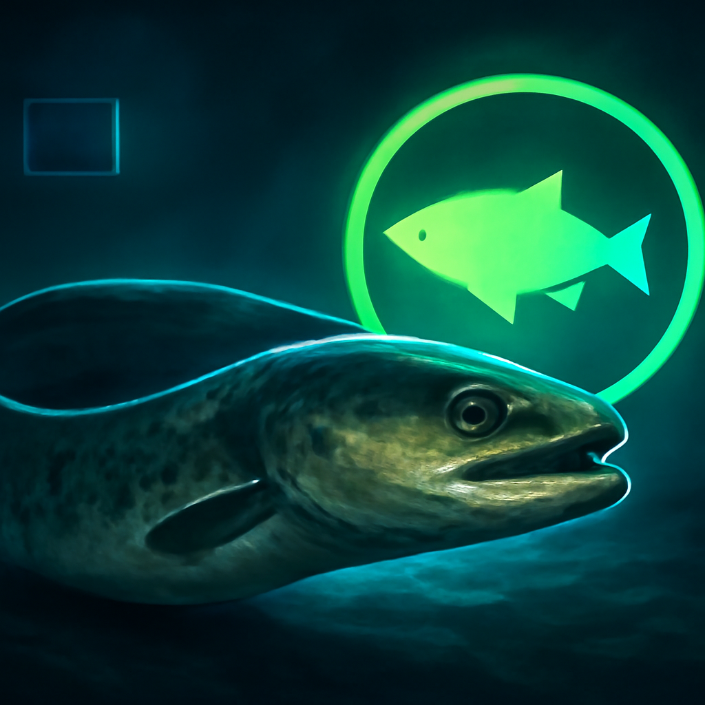 AI-generated editorial illustration for: The prehistoric species fighting for survival in Lough Neagh