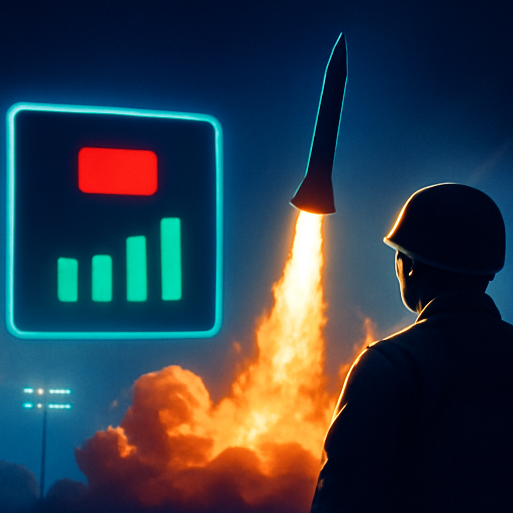 AI-generated editorial illustration for: Iran launched multiple missiles at American forces, U.S. military says
