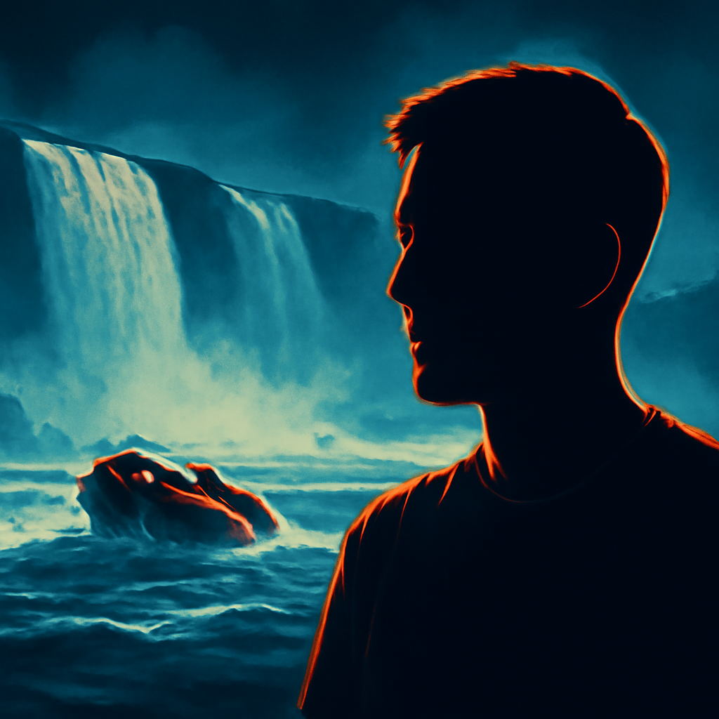 AI-generated editorial illustration for: Un turista holandés muere al volcar una barca en las cataratas de Iguazú