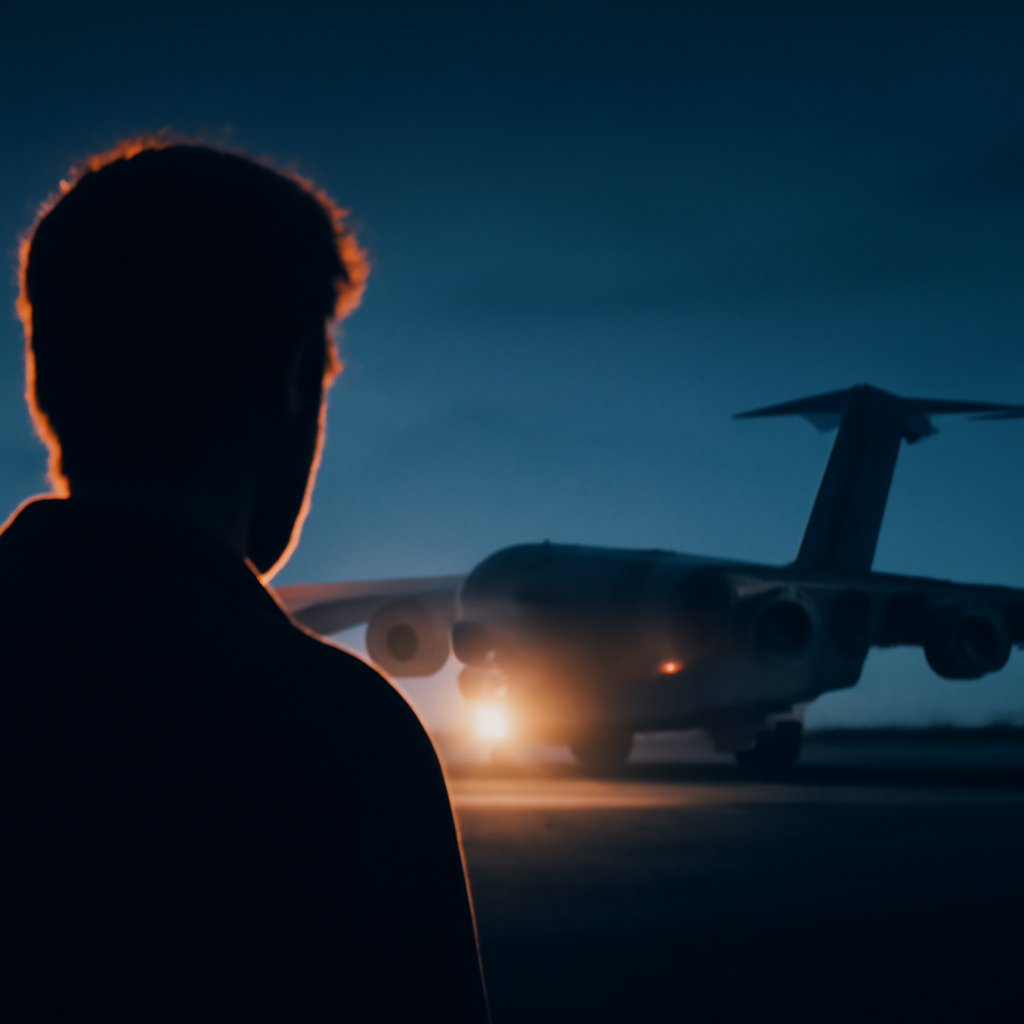 AI-generated editorial illustration for: International military exercise Pitch Black draws in aviation enthusiasts