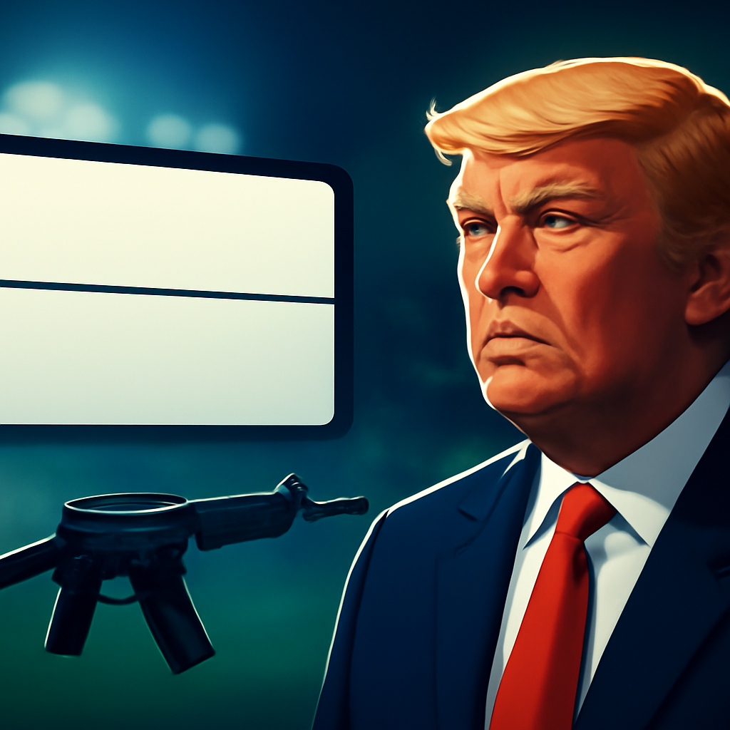 AI-generated editorial illustration for: Trump anuncia un acuerdo para el desarme total de Hamás en Gaza