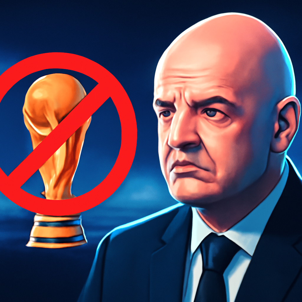 AI-generated editorial illustration for: Fifa scraps controversial World Cup investment plan