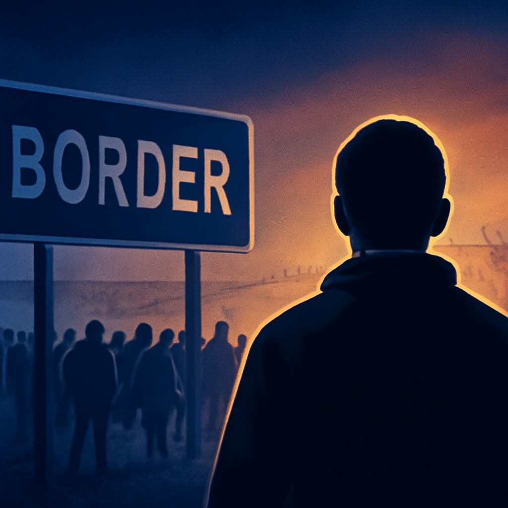 AI-generated editorial illustration for: The Papers: 'Spanish border crisis' and 'iron chancellor'