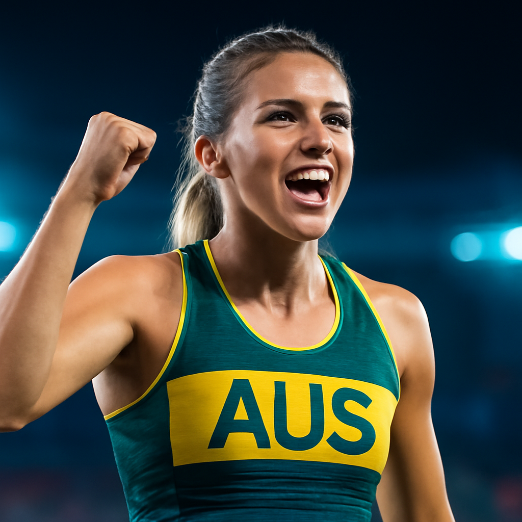 AI-generated editorial illustration for: One final clean sweep proves Aussie track stars are the real deal