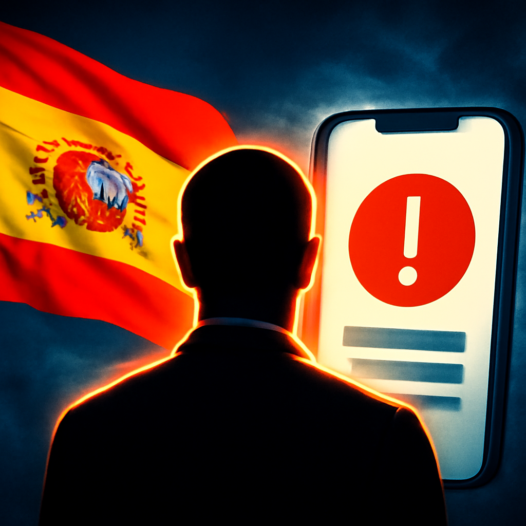AI-generated editorial illustration for: How Spain's migrant crisis created a political storm - whipped up by social media