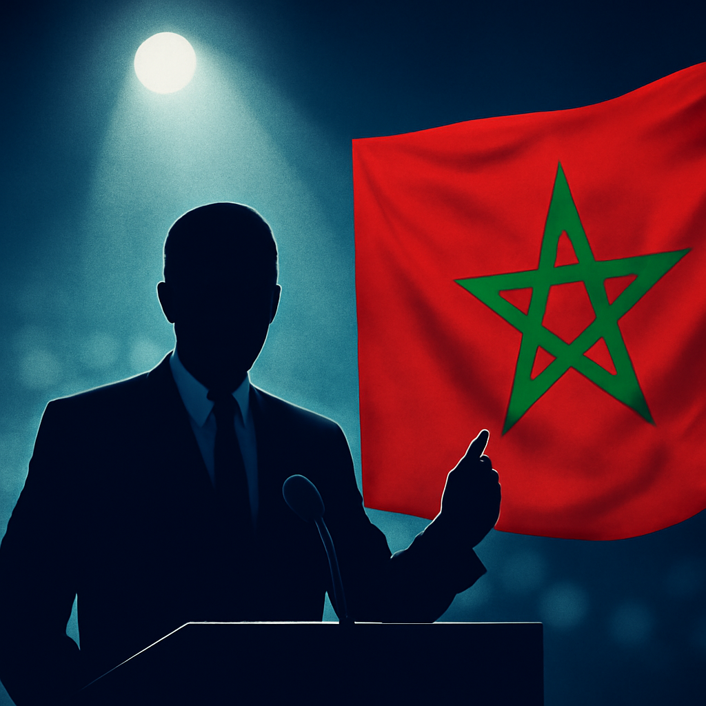 AI-generated editorial illustration for: الحكومة المغربية تخرج عن صمتها بشأن أزمة سبتة، فماذا قالت؟