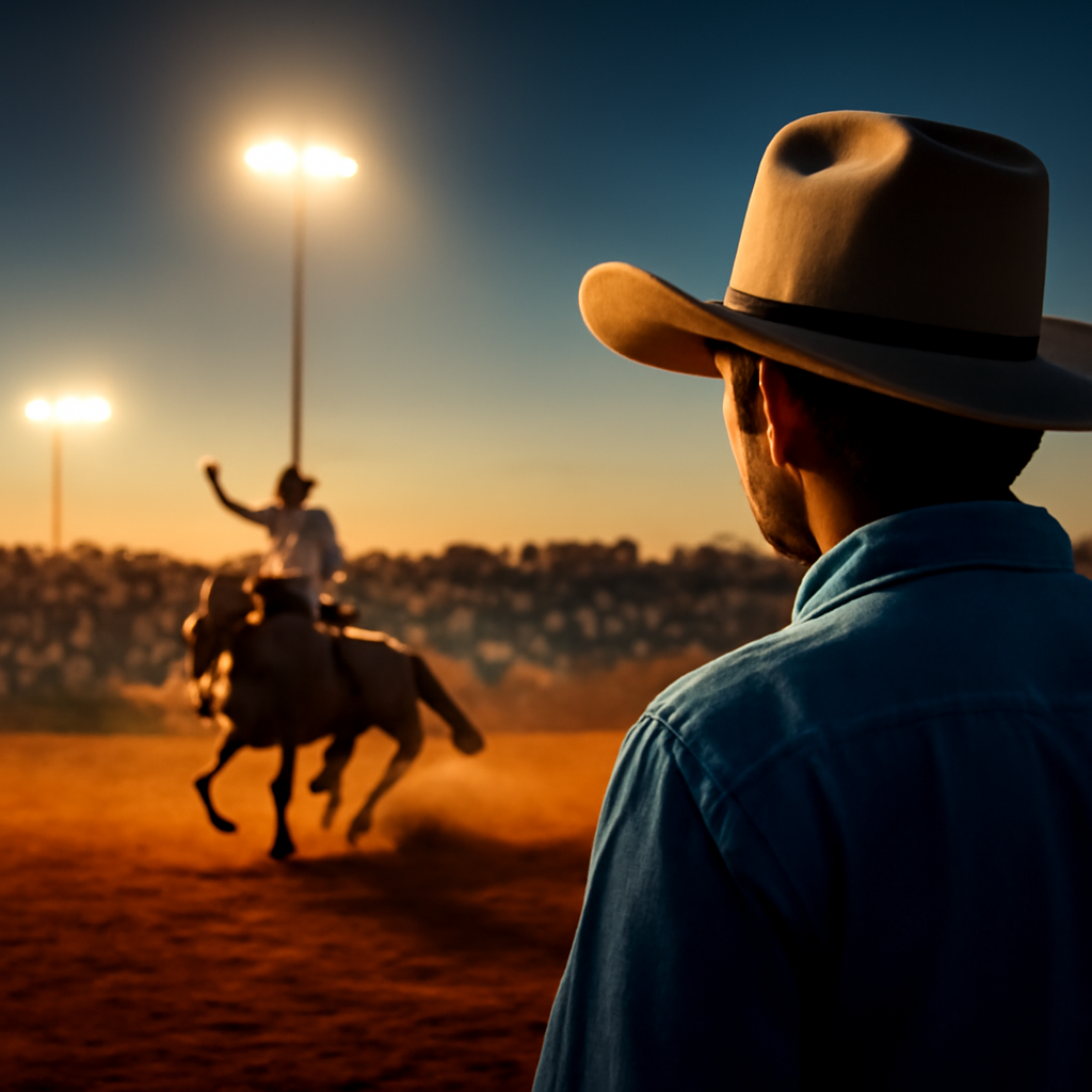 AI-generated editorial illustration for: Hundreds gather at Harts Range for red dirt racing and rodeo