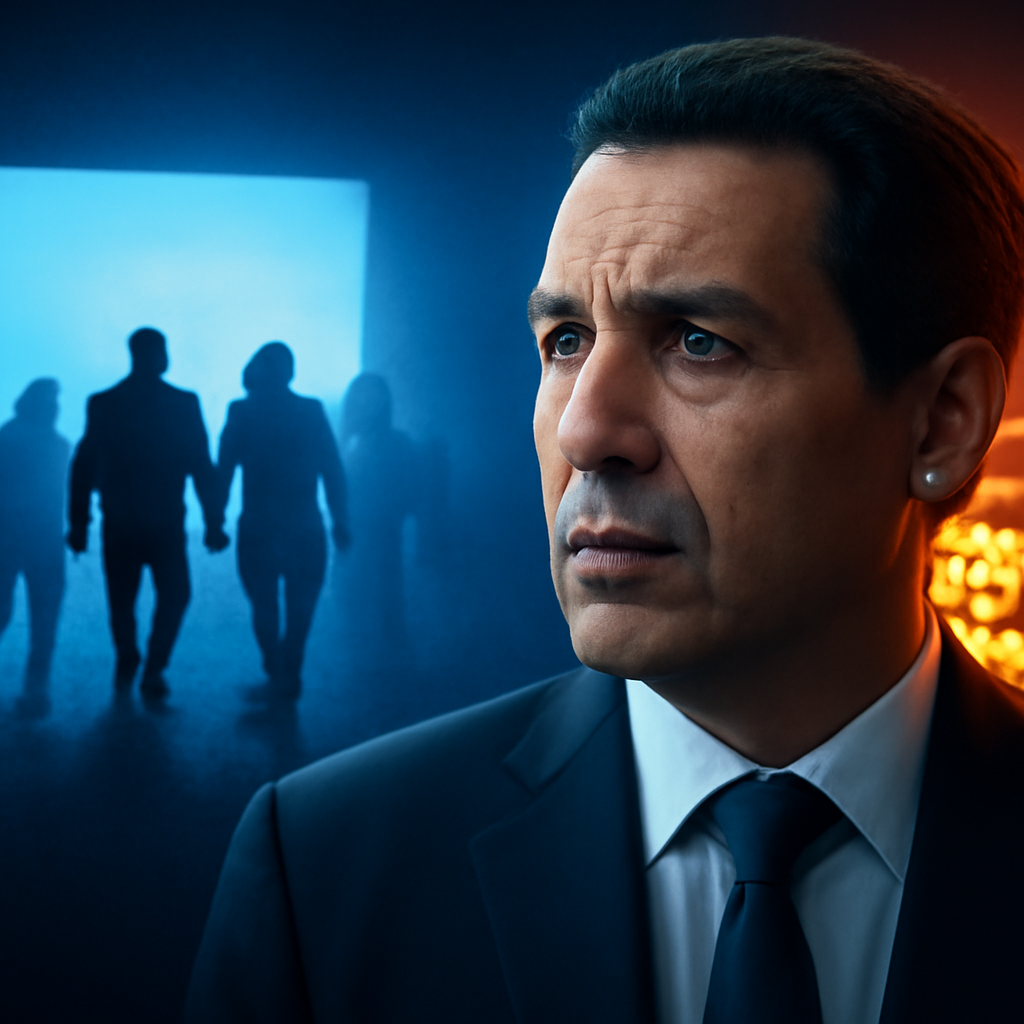 AI-generated editorial illustration for: Morocco blames social media, human traffickers for Spain migrant rush