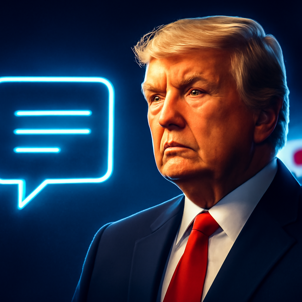 AI-generated editorial illustration for: Trump suggests new talks with Iran to begin on Monday