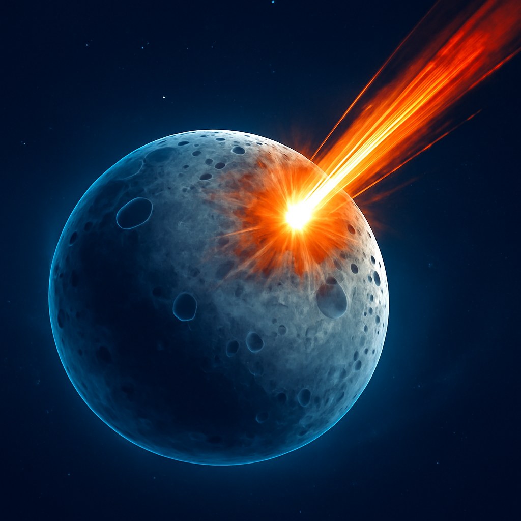 AI-generated editorial illustration for: What scientists are learning after SpaceX debris crashed into the moon