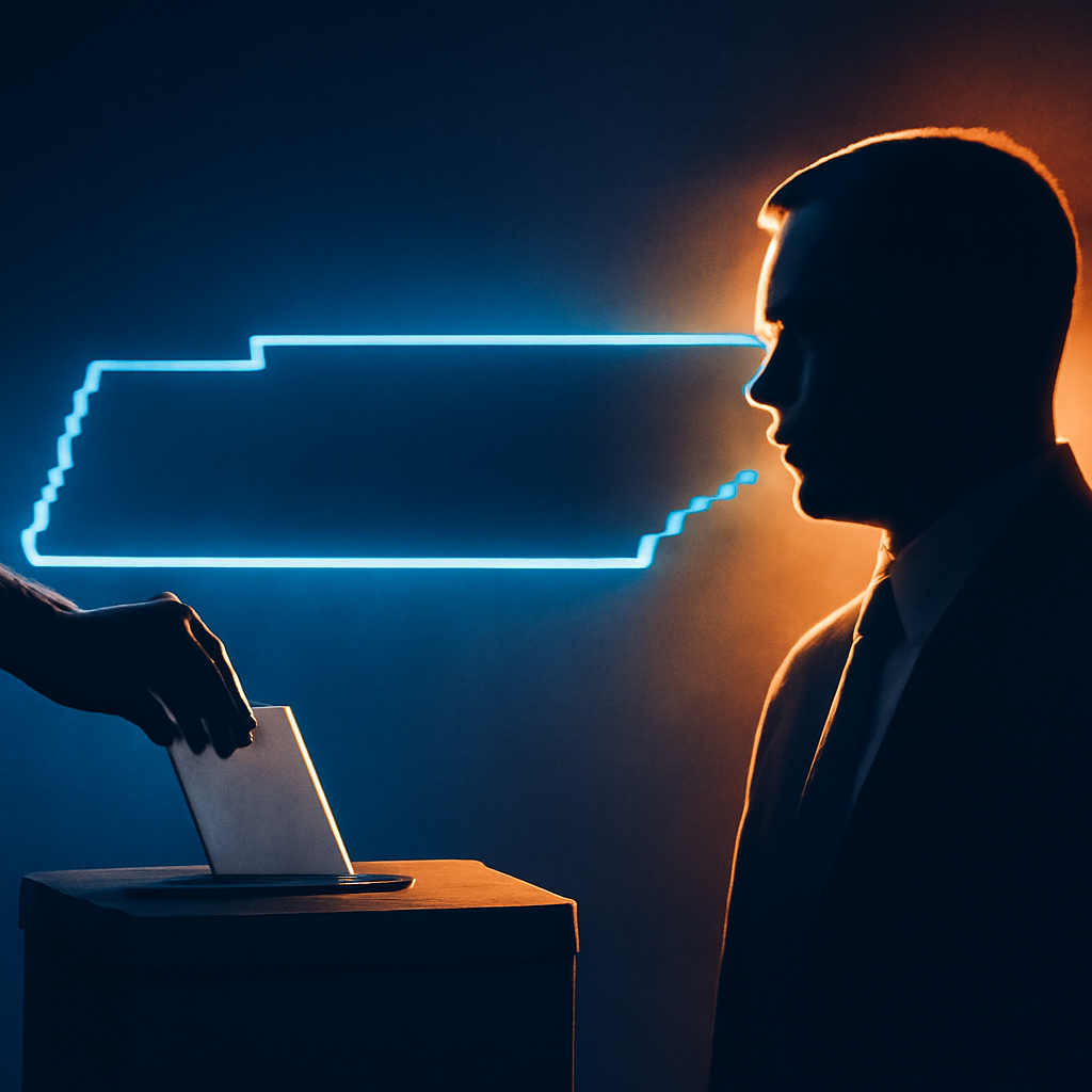 AI-generated editorial illustration for: Tennessee secretary of state on redistricting, election security and low voter turnout