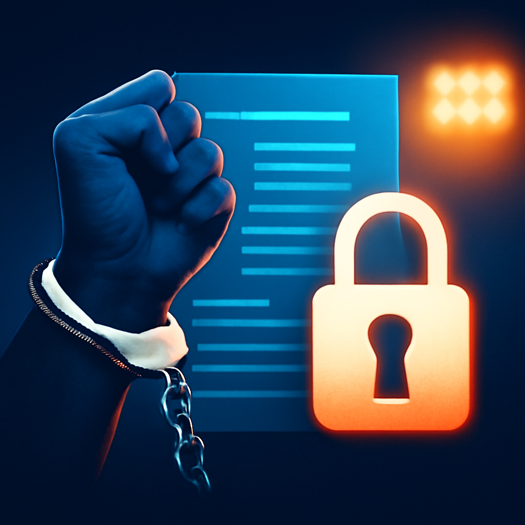 AI-generated editorial illustration for: Reform UK pledges to jail bosses employing illegal workers