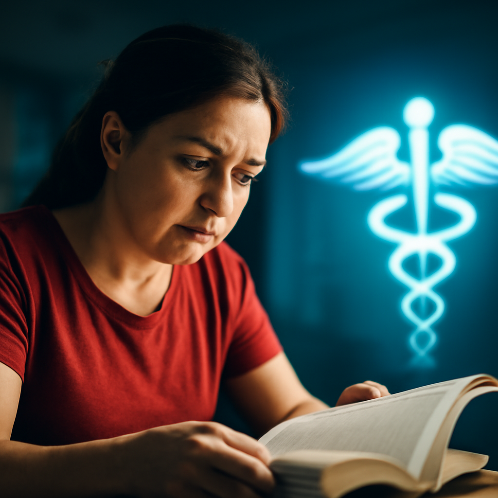 AI-generated editorial illustration for: Maman de quatre enfants, elle reprend des études de médecine à 40 ans