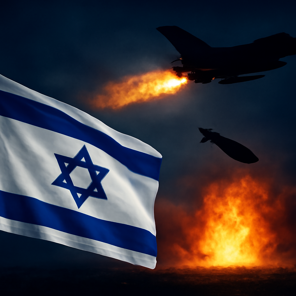 AI-generated editorial illustration for: Israel reanuda sus bombardeos en el sur del Líbano y hace tambalear los diálogos en Roma