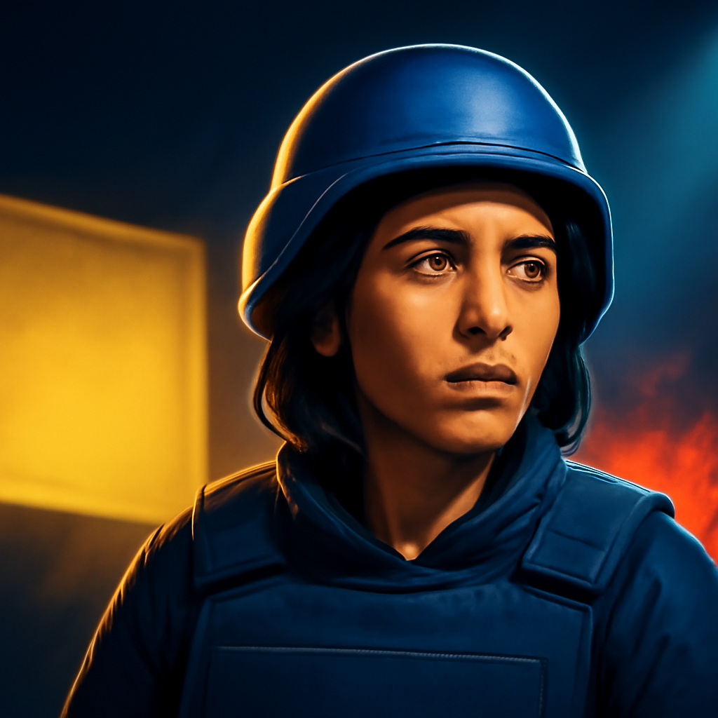 AI-generated editorial illustration for: En directo: HRW acusa a Israel de "crímenes de guerra" por la muerte de una periodista libanesa