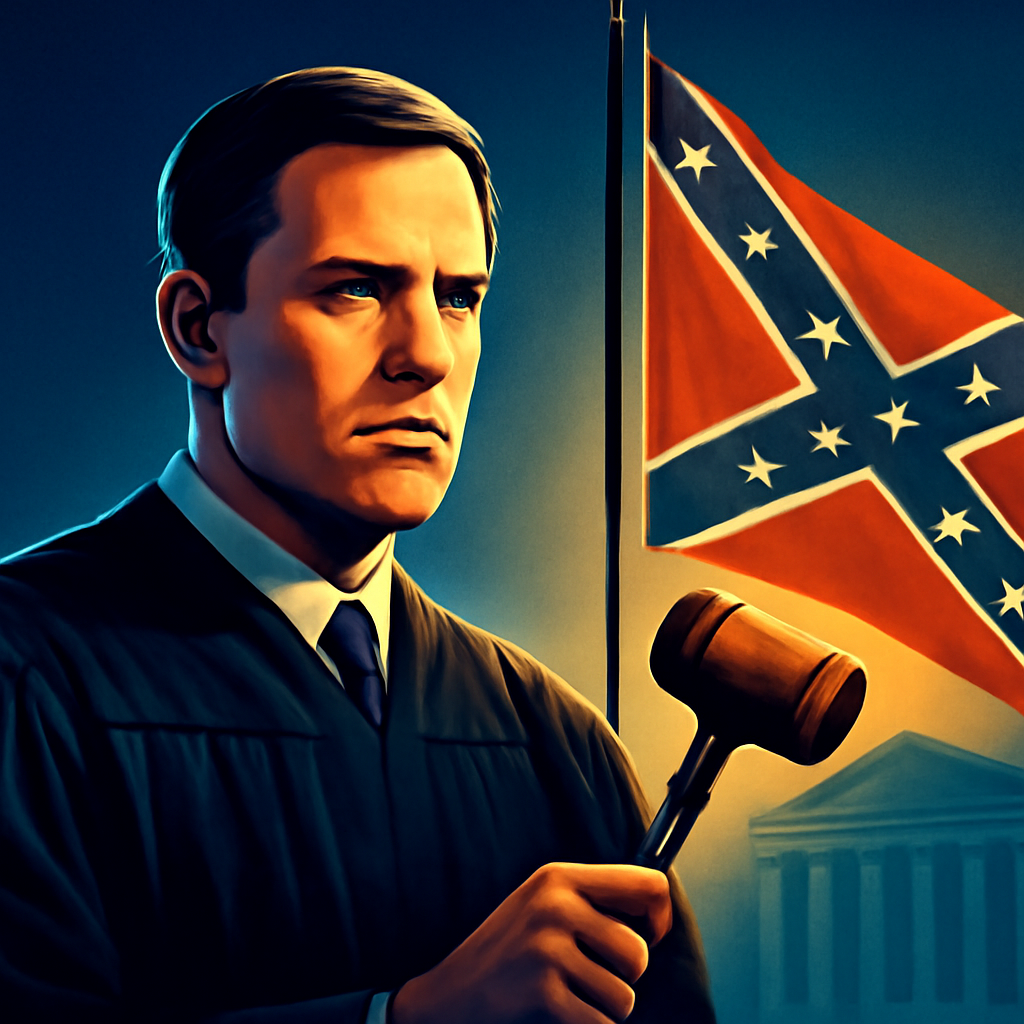 AI-generated editorial illustration for: Judge orders Virginia county to replace Confederate names it restored to schools in 2024