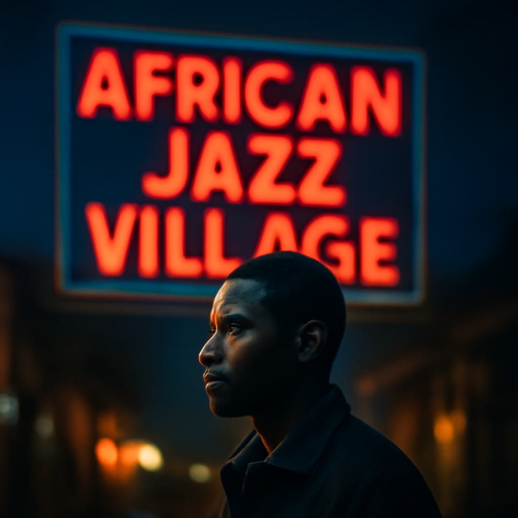 AI-generated editorial illustration for: Histoire de la nuit africaine: l'African Jazz Village, lieu mythique de l'éthio-jazz
