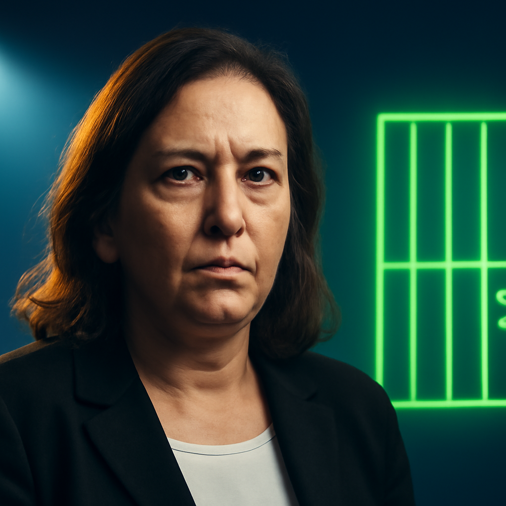 AI-generated editorial illustration for: Anuncian la libertad plena de María Lourdes Afiuni, la jueza que fue "la presa personal de Chávez" durante casi 10 años