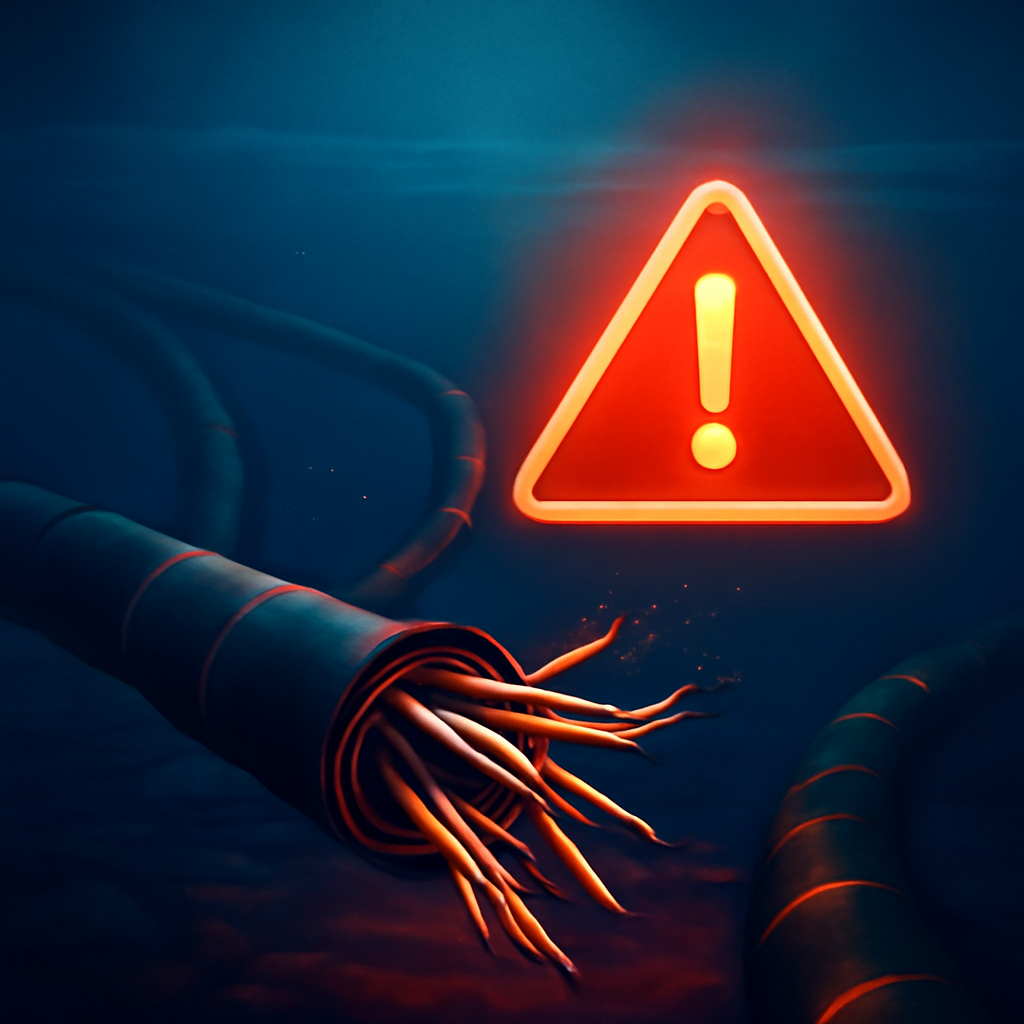 AI-generated editorial illustration for: Federal police urged to investigate 'concerning' subsea cable fault