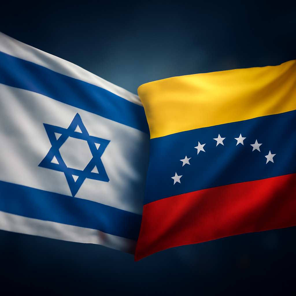 AI-generated editorial illustration for: Israël et le Venezuela rétablissent leurs liens diplomatiques rompus en 2009