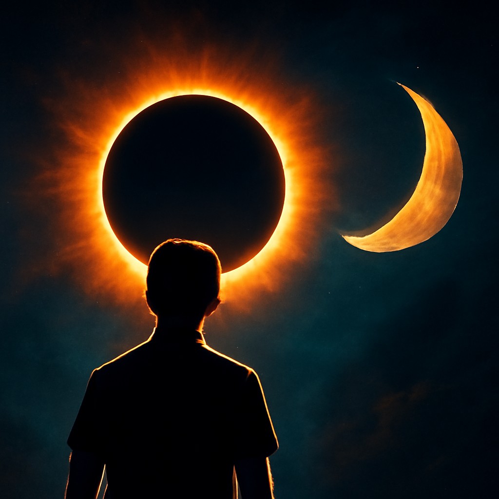 AI-generated editorial illustration for: The Papers: 'The Sun, the Moon' and 'The greatest show on Earth'