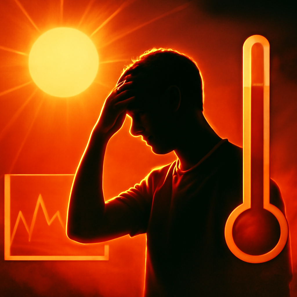 AI-generated editorial illustration for: Final day of heatwave for many before weekend cooldown