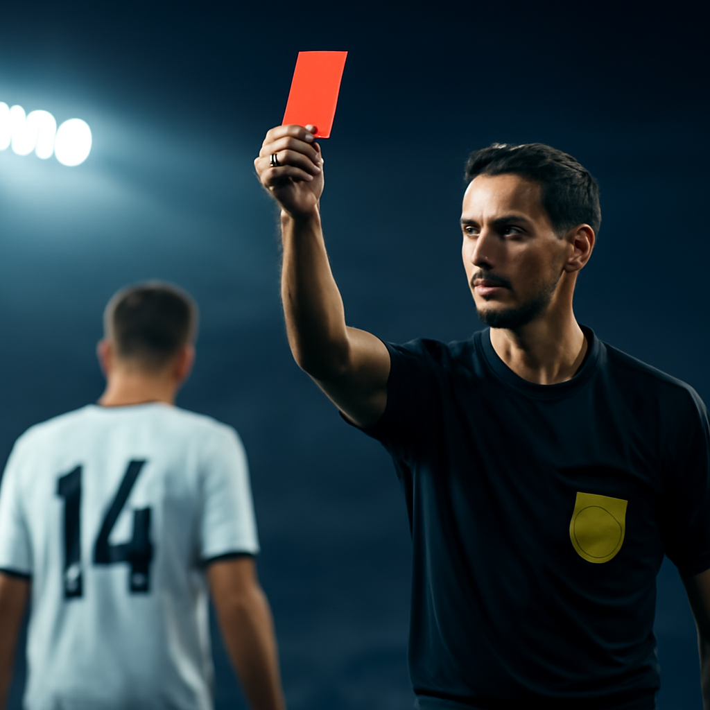 AI-generated editorial illustration for: EPL side walks off as Spanish club kicks penalty into open net