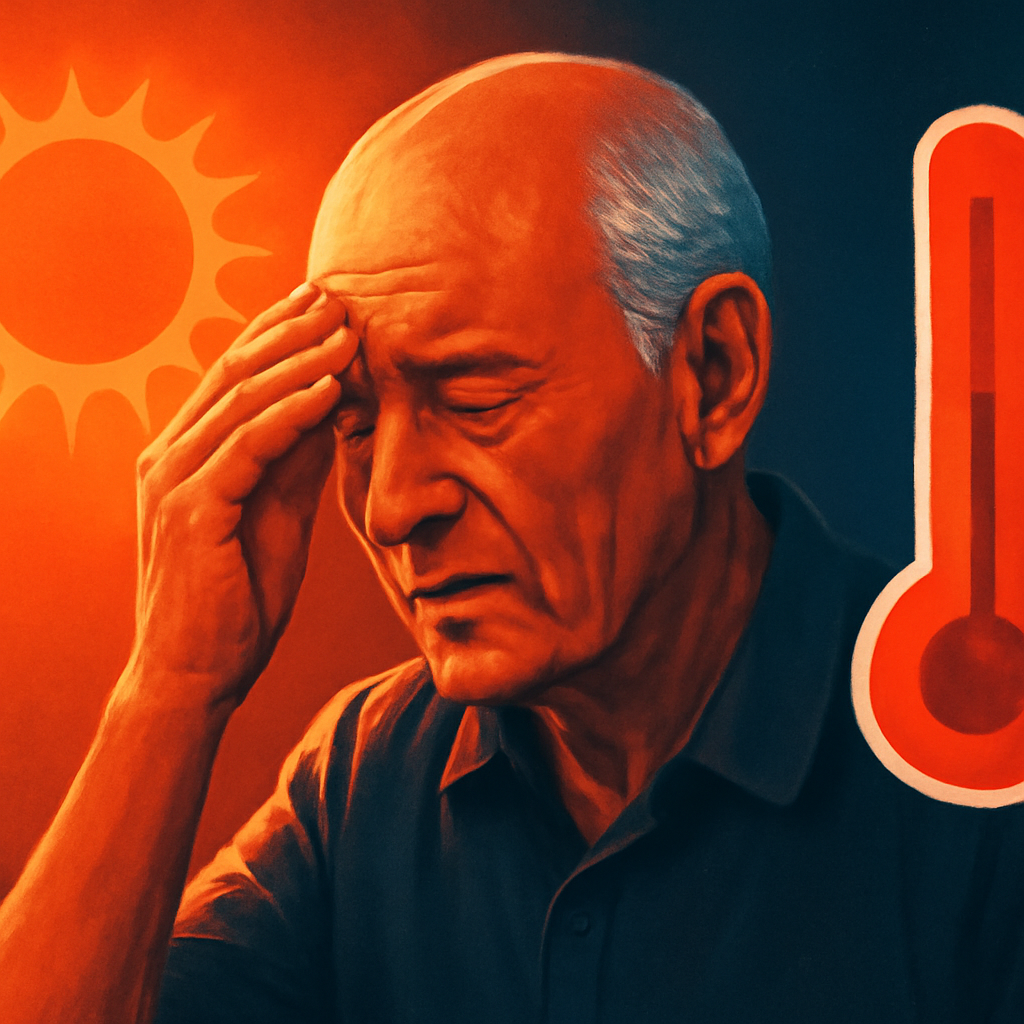 AI-generated editorial illustration for: El planeta se acerca a temperaturas que millones de mayores no podrán tolerar: “Muchas más personas estarán en riesgo”