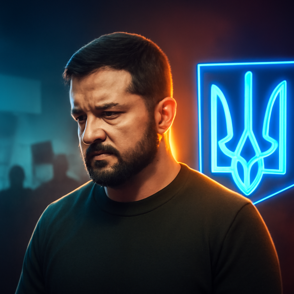 AI-generated editorial illustration for: Zelensky tries to fix crisis over removal of defence minister and counts the cost