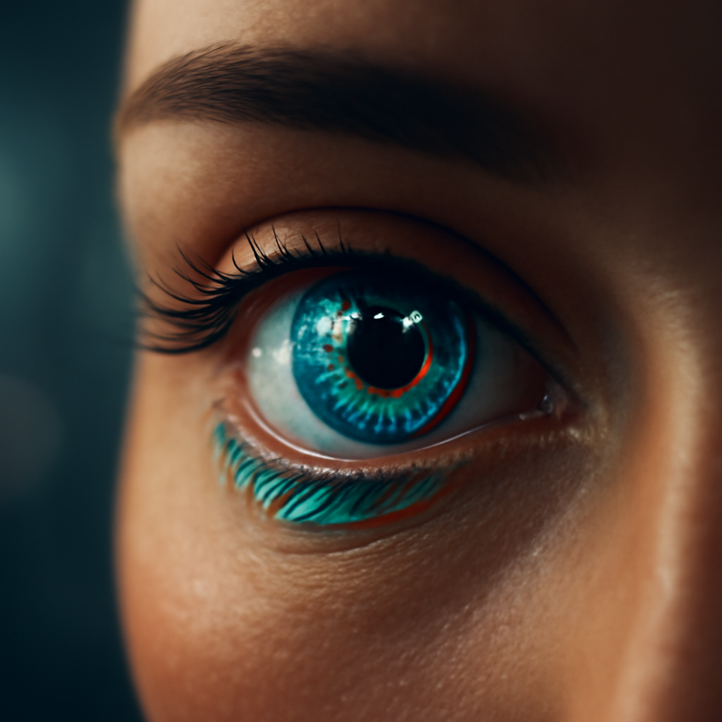 AI-generated editorial illustration for: Ocular artistry: Eye prosthetics become canvases for self-expression
