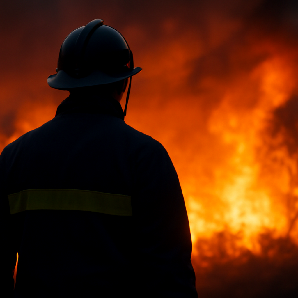 AI-generated editorial illustration for: Gobierno español declara el estado de emergencia nacional por los incendios forestales