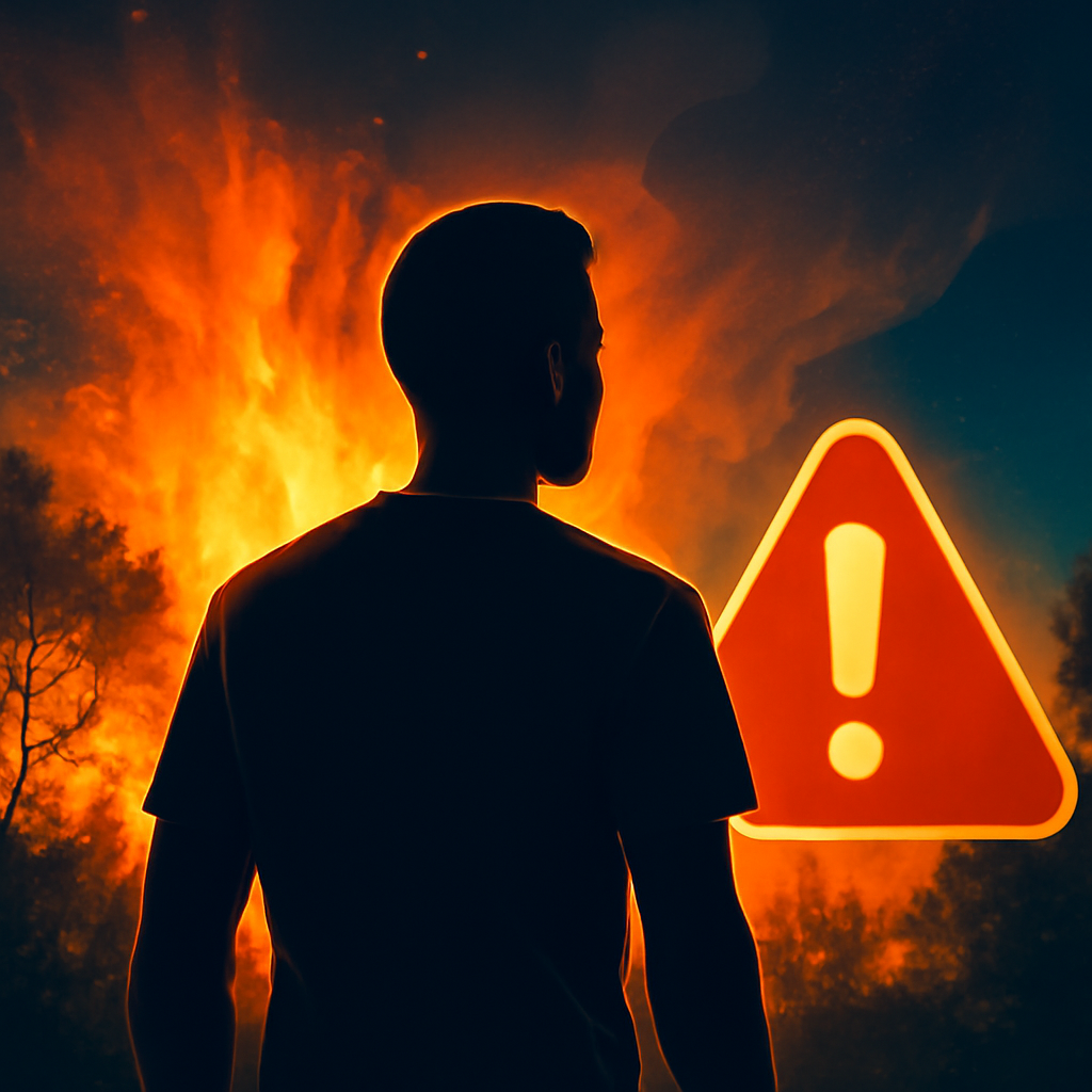 AI-generated editorial illustration for: Miles de evacuados por los incendios masivos en Francia y España